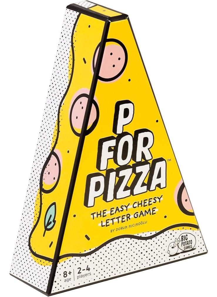 BIG POTATO بطاطا كبيرة P للبيتزا: ابني شريحة بيتزا عملاقة قبل أي شخص آخر لعبة كلمات عائلية للسفر رائعة للكبار والأطفال | مثالية للعطلات والتخييم - Image 1